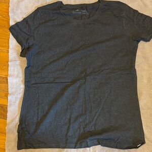 Women's Short-Sleeve Crew Tee in Charcoal Gray